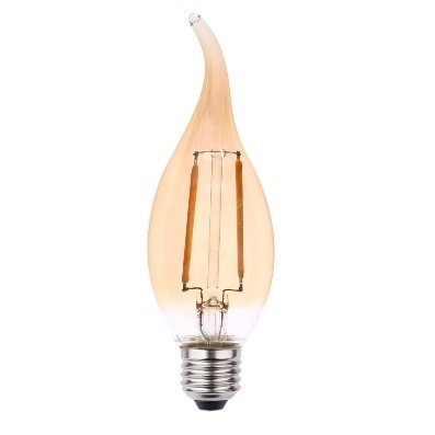 Lampada Vela Filamento LED Ambar E27 2W 2200K Alz73