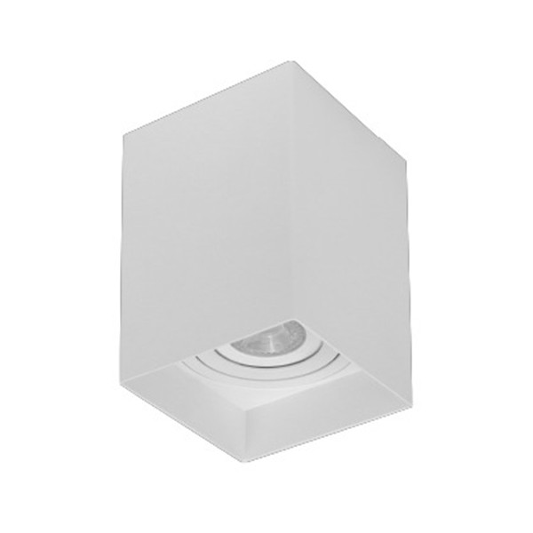 Spot Sobrepor Quadrado Branco Direcionavel Par20 E27 Beirado Zan93