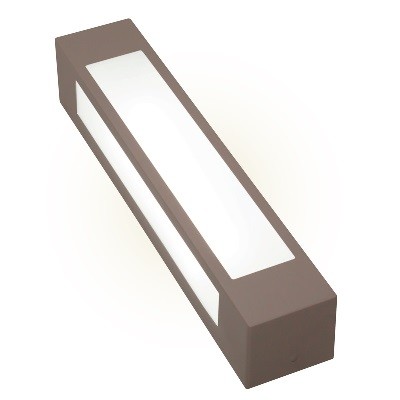 Arandela retangular comprida Externa 40cm Alum. Vidro AE108 Felluz