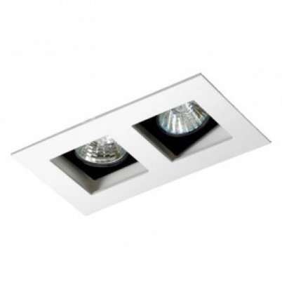 Spot recuado Embutir Mr11 Duplo Mini Dicroica Branco F .Preto Alz77