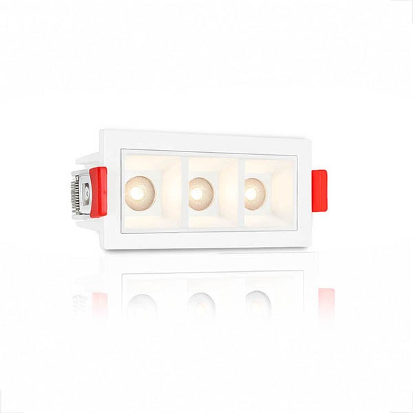 Mini Spot Led Downlight Triplo Embutido Branco 4000k Bet91