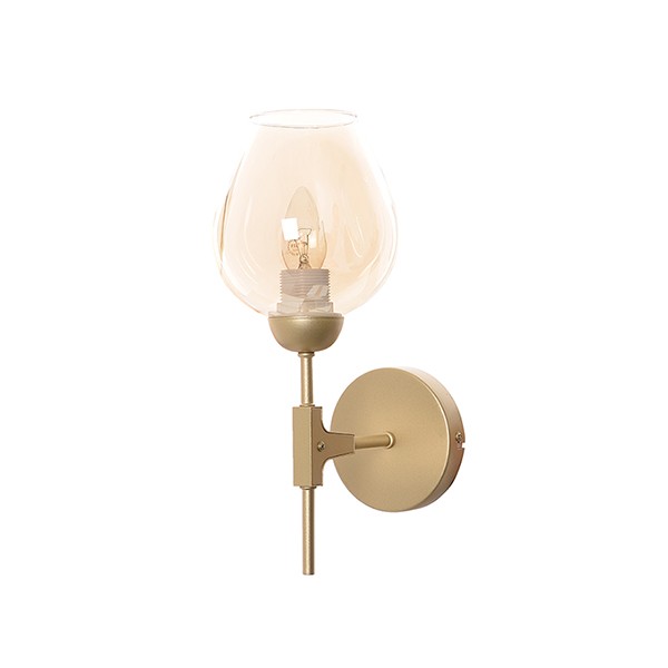 Arandela Dourado Fosco Vidro Trabalhado Champagne Ace40