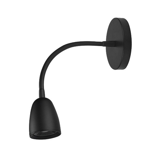 Arandela Articulavel Led 4W Preta 6500k Leitura Cabeceira Ali90