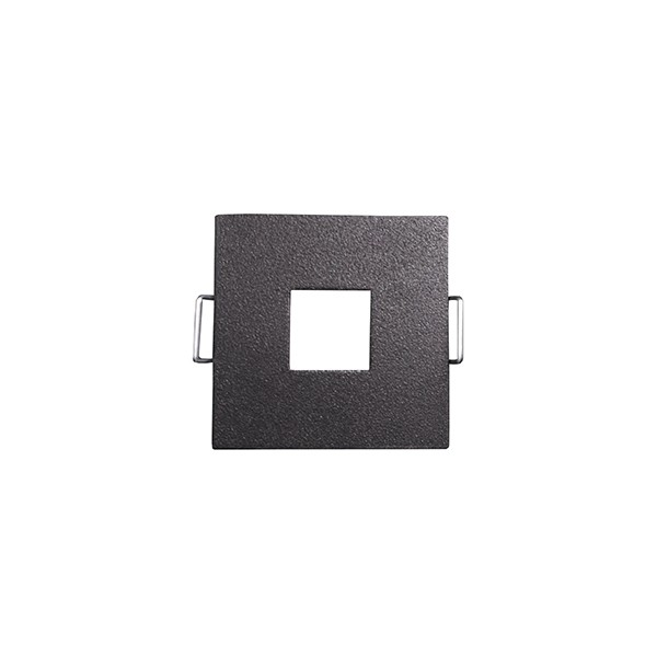Spot Olho de Moscou Quadrado de Embutir Preto 6 cm Texturizado Alu48