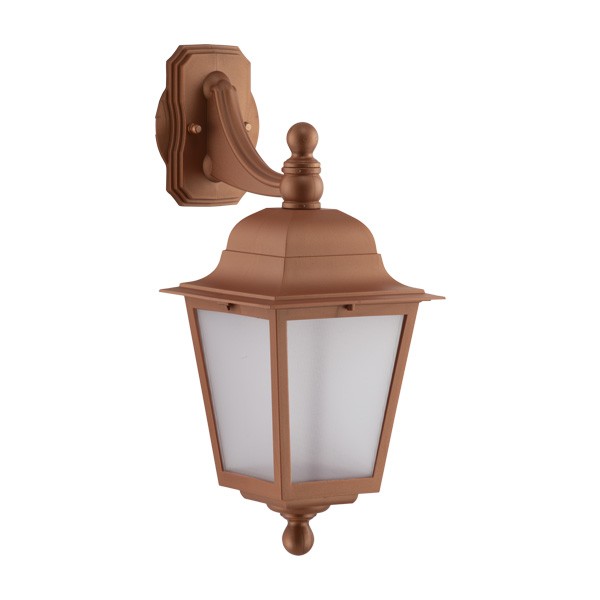Arandela Retro Colonial Medieval Retangular Cobre Alu67