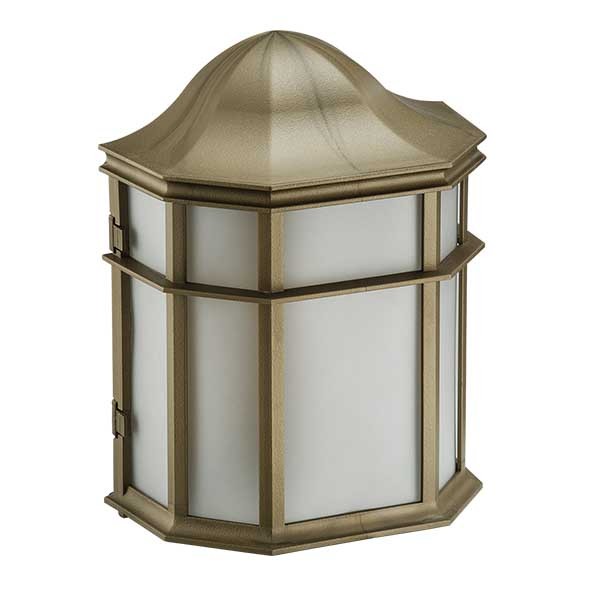 Arandela Janelinha Colonial Ouro Velho 25 cm Externa Alu79