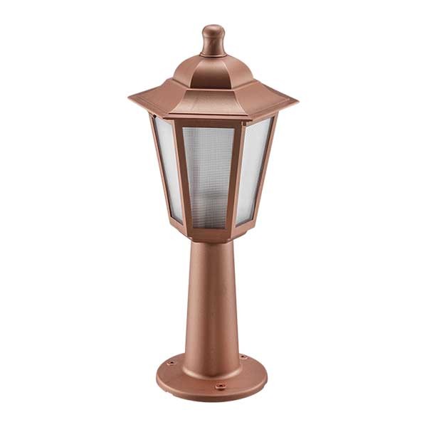 Poste Balizador Colonial Jardim Cobre 44 cm Chão Externo Alu76