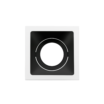 Spot de Embutir PAR20 Ghost Branco Fundo Preto Direcionável Square Stella Sth8950BR/PTO