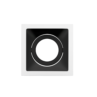 Spot de Embutir AR70 Branco Fundo Preto Direcionável Square Stella Sth8930BR/PTO
