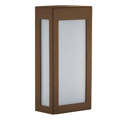 Arandela Externa Retangular 25 cm Marrom E27 Alz67