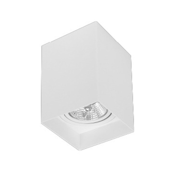 Spot Sobrepor Quadrado Ar70 Branco Direcionavel Gu10 Beirado Lup01