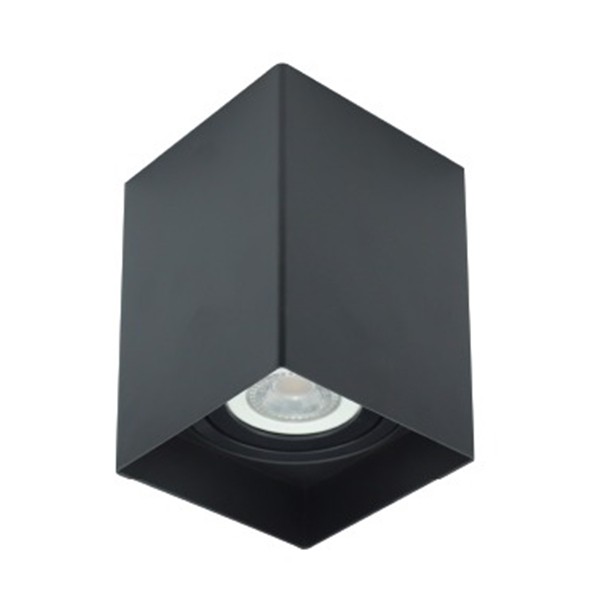 Spot De Sobrepor PAR20 Quadrado Direcionavel Preto E27 Fachada Lup03