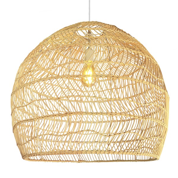 Pendente Fibra Natural Rattan Grande 60 cm Rustico Nat21