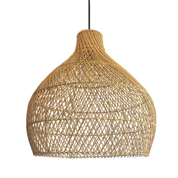 Pendente Dilo Fibra Natural Em Rattan Artesanal Vime E27 Nat31