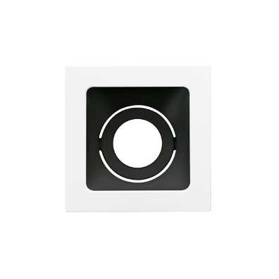 Spot de Embutir MR11 Ghost Branco Fundo Preto Direcionável Square Stella Sth8940BR/PTO