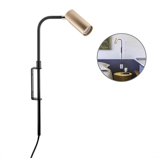 Arandela Interna Articulada Dourada Mr11 Interruptor Lup86 Arandela Interna Articulada Dourada Mr11 Interruptor Lup86
