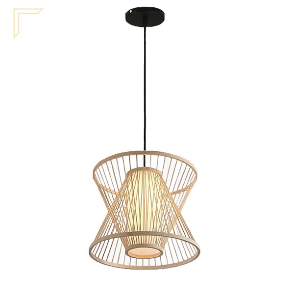 Pendente Bamboo De fibra Natural Artesanal E27 Nat05