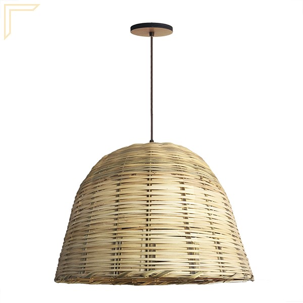 Pendente Rustico De Palha Artesanal Fibra Natural E27 Nat19