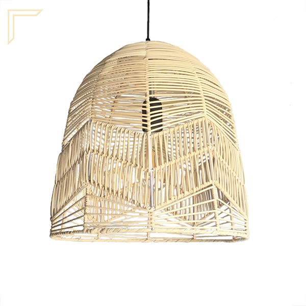 Pendente Em Fibra Natural Rattan Artesanal Palha E27 Nat22