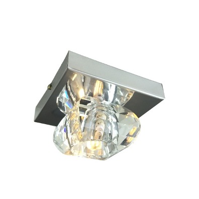 Spot plafon cristal sobrepor gesso K9 quarto sala AC662