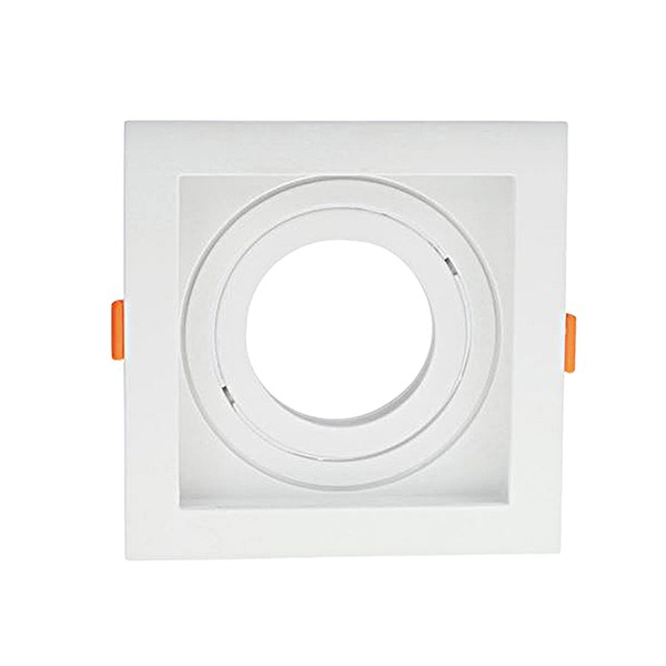 Spot Recuado Embutir Branco Quadrado Direcionavel Mr16 Zan09