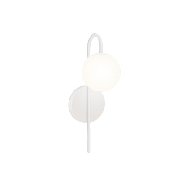 Arandela Branca Globo de Vidro Branco Cabeceira Dhora Zan79